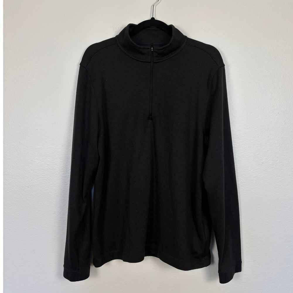 Rhone Commuter Long Sleeve Grey Quarter Zip Pullover Sweater Large